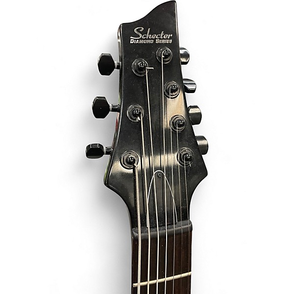 Used Schecter Guitar Research Hellraiser C7 7 String Black Solid Body Electric Guitar