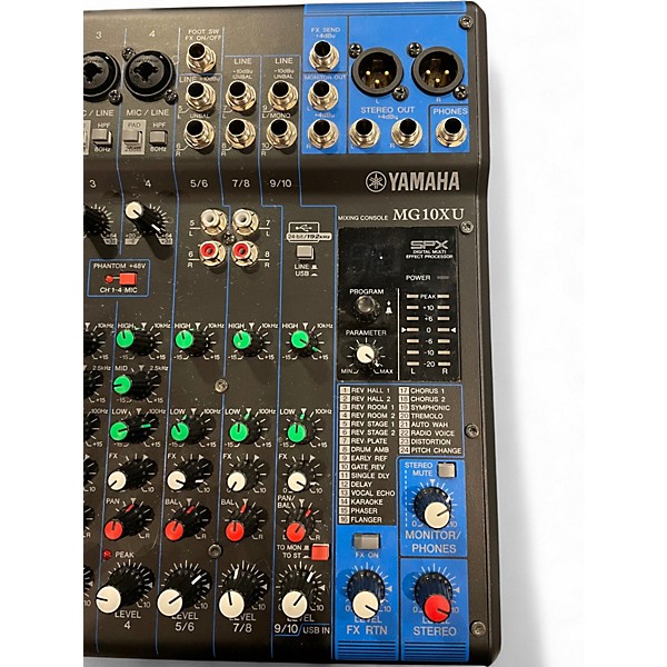 Used Yamaha MG10XU 10 Channel Mixer with Effects Unpowered Mixer