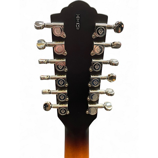 Used Guild F-2512 DELUXE 3 Color Sunburst 12 String Acoustic Electric Guitar