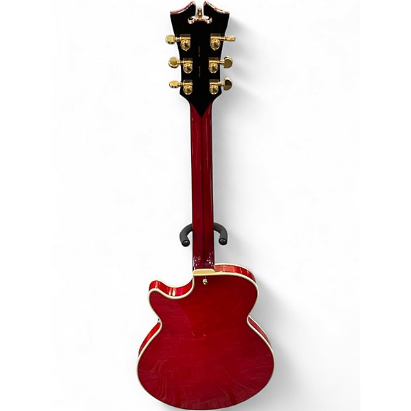Used D'Angelico EX-SS Crimson Red Trans Hollow Body Electric Guitar