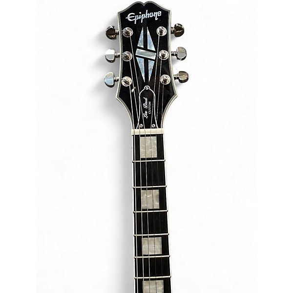 Used Epiphone Les Paul Custom Silverburst Solid Body Electric Guitar