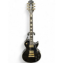 Used Epiphone Les Paul Custom Black and White Solid Body Electric Guitar