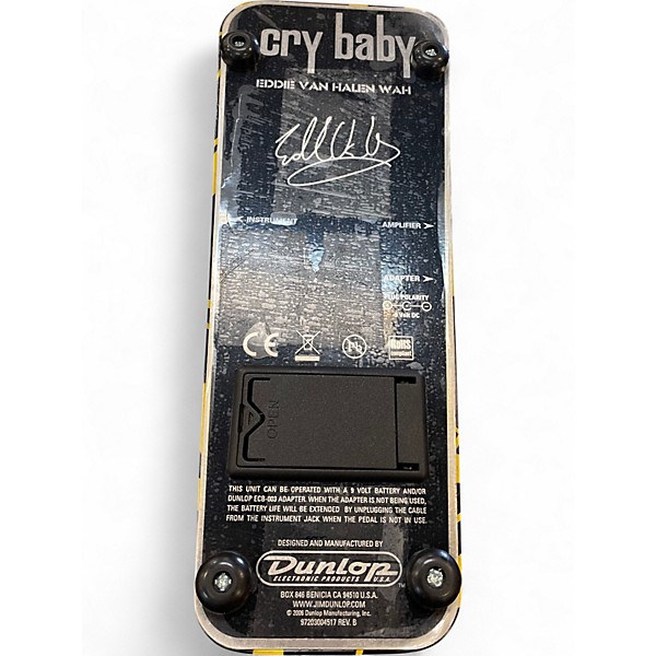 Used Dunlop EVH95 Eddie Van Halen Signature Wah Effect Pedal