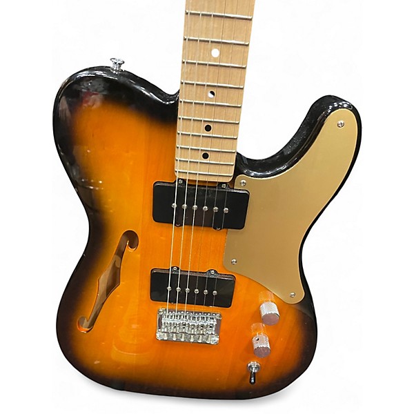 Used Squier Paranormal Cabronita Telecaster Thinline 2 Color Sunburst Hollow Body Electric Guitar
