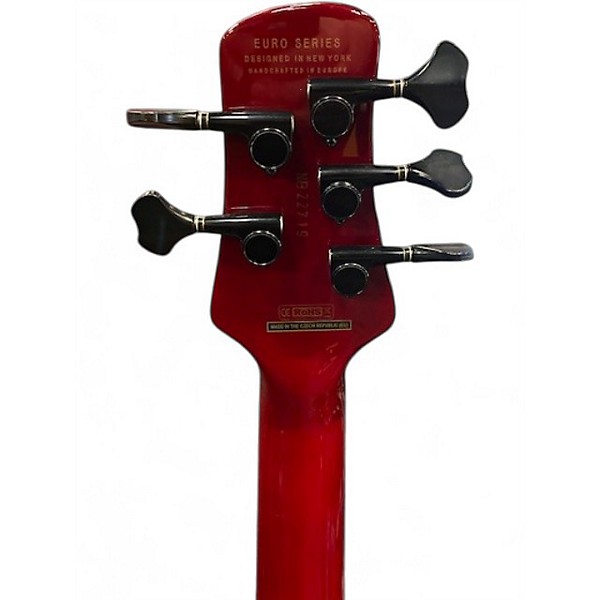 Used Spector Euro 5 Cst Red Burl Burst Electric Bass Guitar