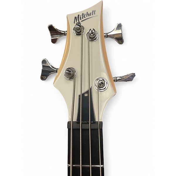 Used Mitchell MB100 White Electric Bass Guitar