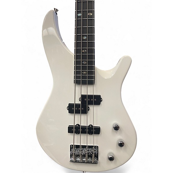 Used Mitchell MB100 White Electric Bass Guitar