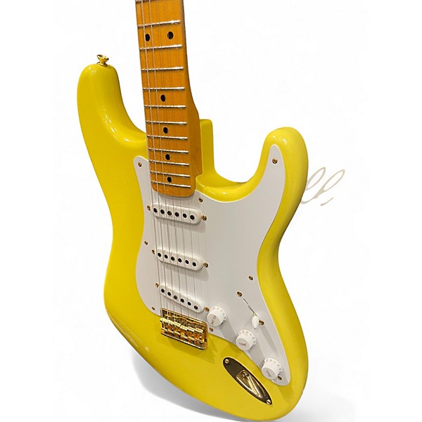 Used Fender Limited Edition 70th Anniversary 54 Stratocaster Relic Faded Aged Canary Yellow Solid Body Electric Guitar
