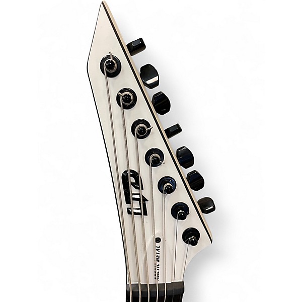 Used ESP LTD MHT 7 STRING BARRITONE ARCTIC WHITE Solid Body Electric Guitar