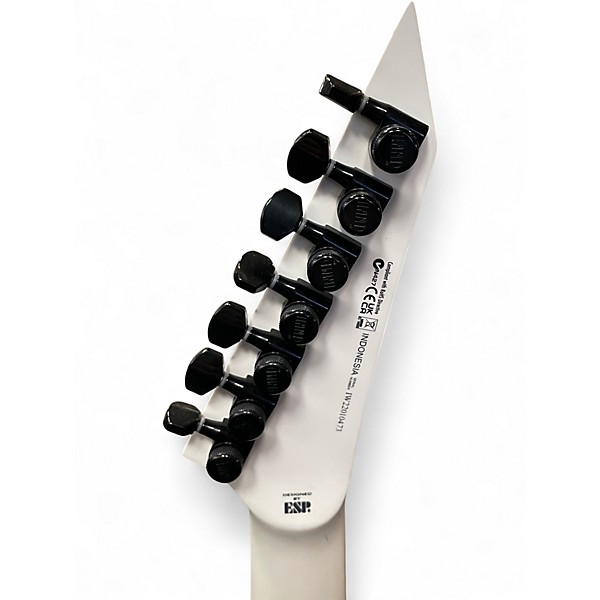 Used ESP LTD MHT 7 STRING BARRITONE ARCTIC WHITE Solid Body Electric Guitar