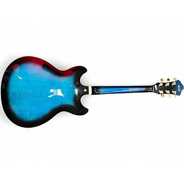 Used Ibanez AS93-BLS Trans Blue Hollow Body Electric Guitar
