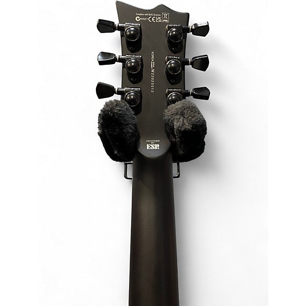 Used ESP LTD EC1000FR Deluxe Trans Black Solid Body Electric Guitar