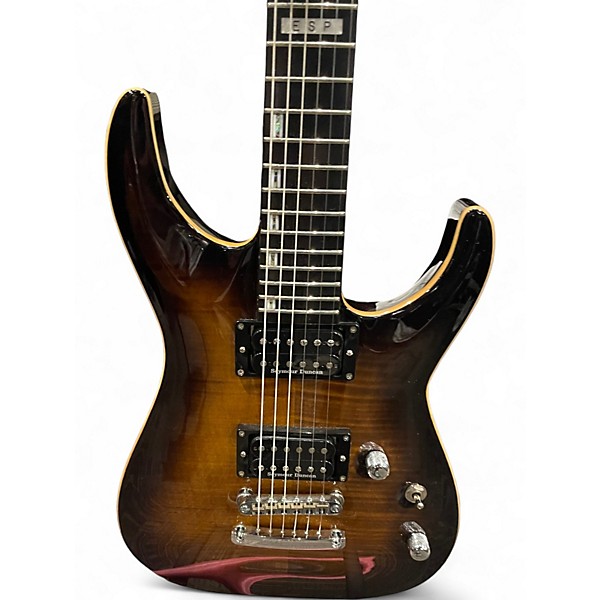 Used ESP E-II Horizon TIGER BURST Solid Body Electric Guitar