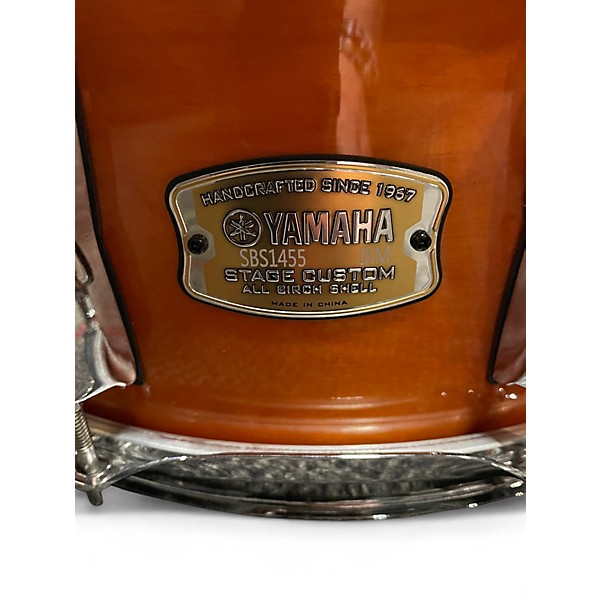 Used Yamaha 14X6 Stage Custom Snare Honey Amber Drum
