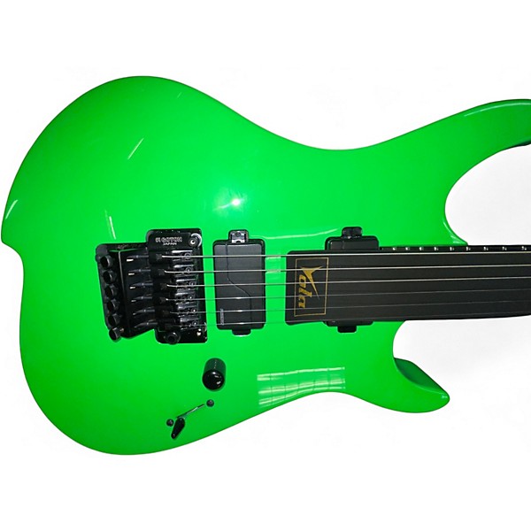 Used Volta THE KEENE MACHINE J1 Neon Green Solid Body Electric Guitar