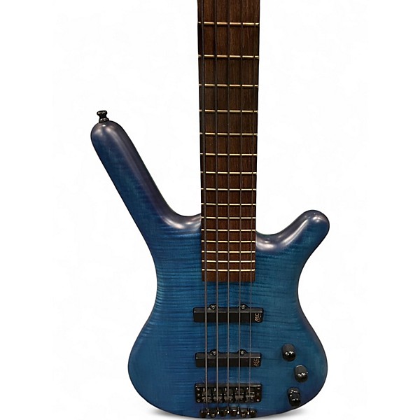 Used Warwick Corvette 5 String Proline Blue Electric Bass Guitar