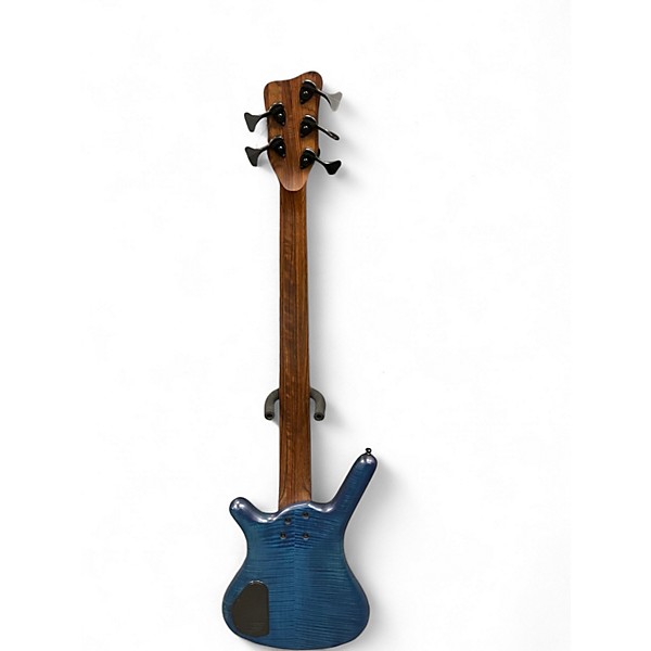 Used Warwick Corvette 5 String Proline Blue Electric Bass Guitar