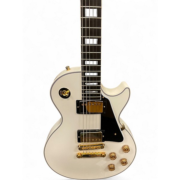 Used Gibson Les Paul Custom Alpine White Solid Body Electric Guitar