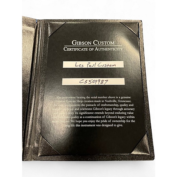 Used Gibson Les Paul Custom Alpine White Solid Body Electric Guitar