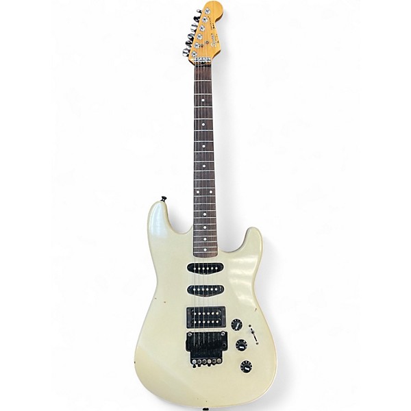 Used Squier PARTSCASTER STRAT W/ TREM White Solid Body Electric Guitar