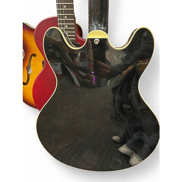 Used Eastman T486BK Black Hollow Body Electric Guitar