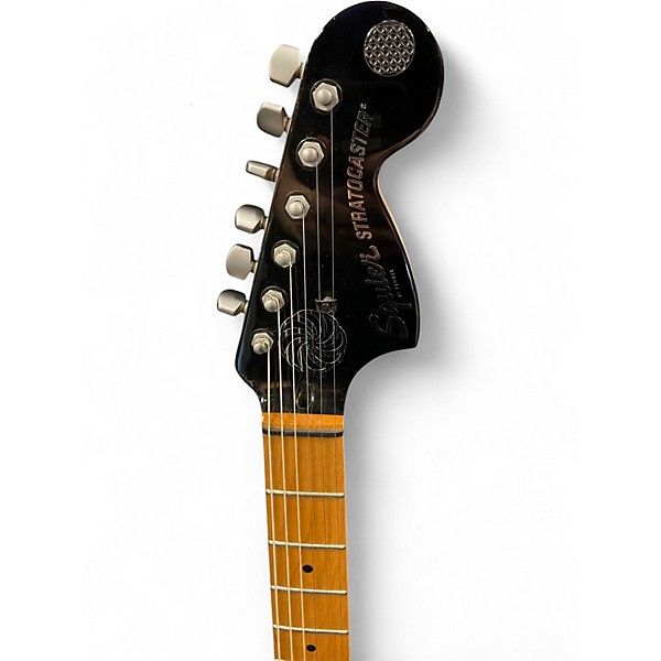 Used Squier Contemporary Stratocaster Reverse Cannonball Hot Blue-Gun Spiral Geometry Solid Body Electric Guitar