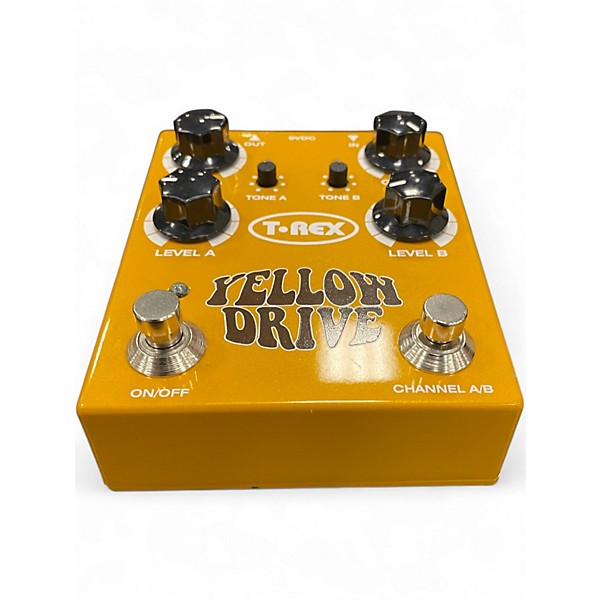 Used T-Rex Engineering Yellow Drive Distortion Effect Pedal