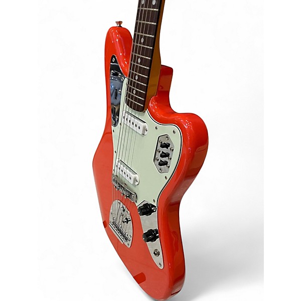 Used Fender Jaguar fiesta red Solid Body Electric Guitar