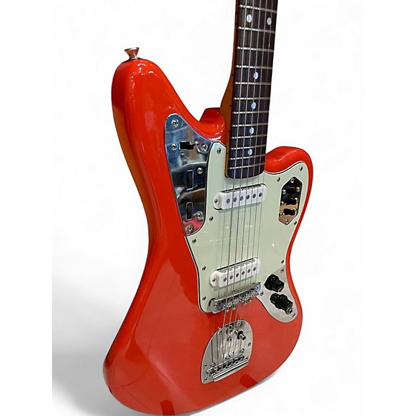 Used Fender Jaguar fiesta red Solid Body Electric Guitar