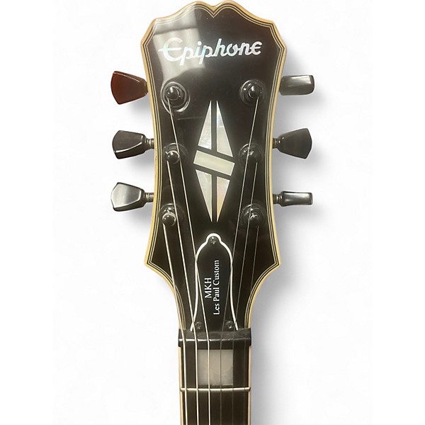 Used Epiphone Les Paul Custom Black Solid Body Electric Guitar