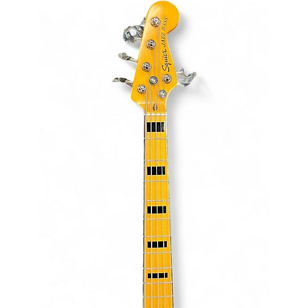 Used Squier Jazz Bass 5 String Left Handed NAT Electric Bass Guitar