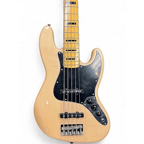 Used Squier Jazz Bass 5 String Left Handed NAT Electric Bass Guitar