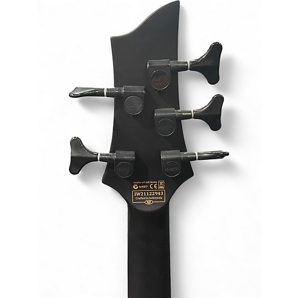Used Schecter Guitar Research Stealth 5 Satin Black Electric Bass Guitar