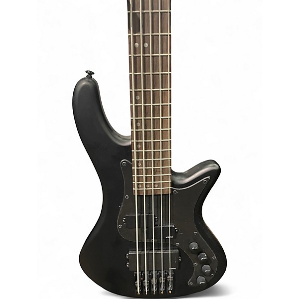 Used Schecter Guitar Research Stealth 5 Satin Black Electric Bass Guitar
