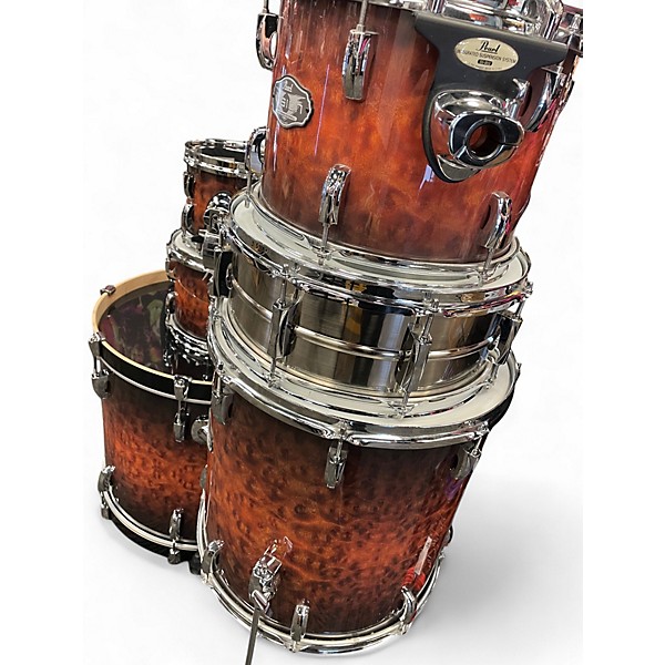 Used Pearl 6 Piece Vision Burl Walnut Fade Drum Kit