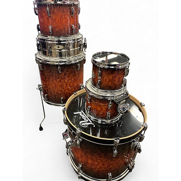 Used Pearl 6 Piece Vision Burl Walnut Fade Drum Kit