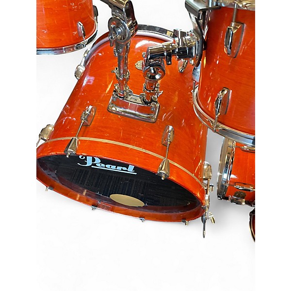 Used Pearl 5 Piece Export Orange Drum Kit