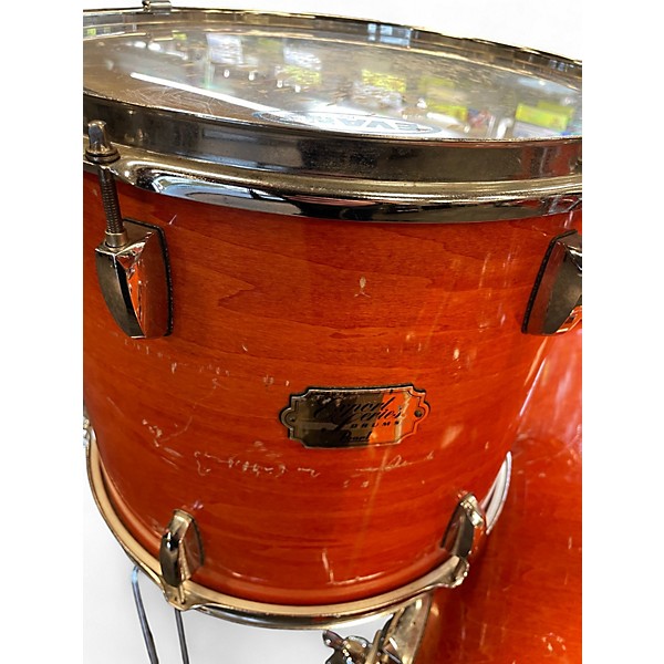 Used Pearl 5 Piece Export Orange Drum Kit