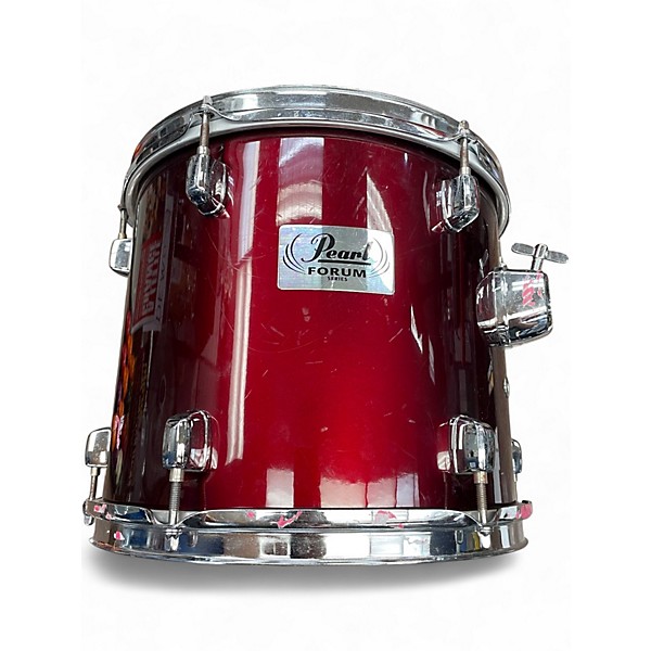 Used Pearl 5 Piece Forum Red Drum Kit