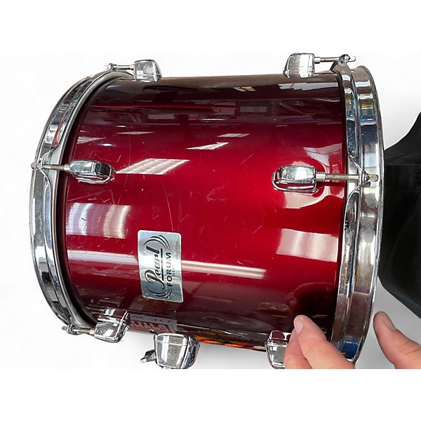 Used Pearl 5 Piece Forum Red Drum Kit