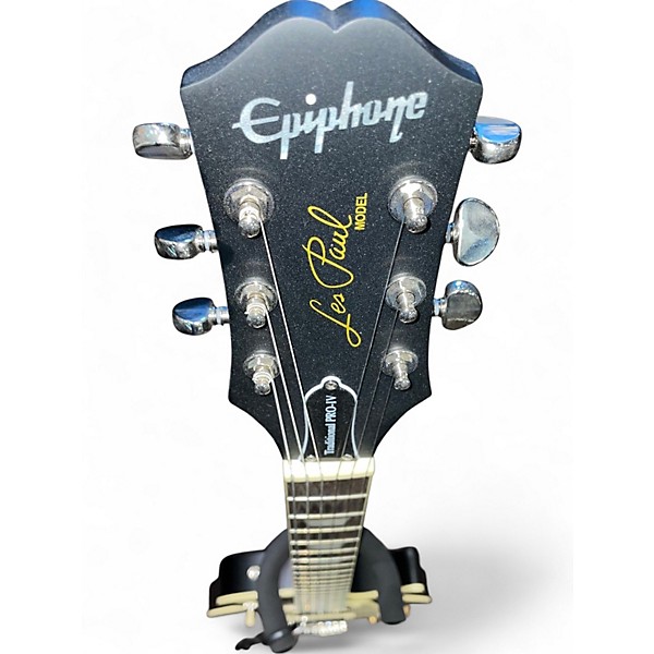Used Epiphone Les Paul Traditional Pro IV Black Solid Body Electric Guitar