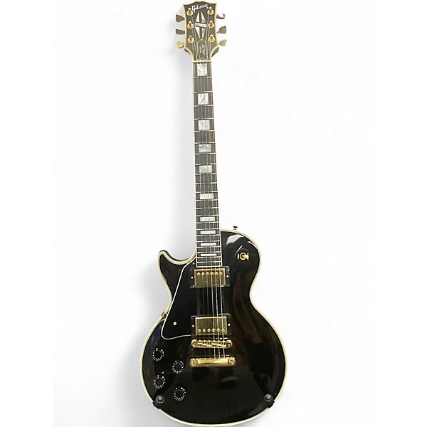 Used Gibson Les Paul Custom Left Handed Black Electric Guitar