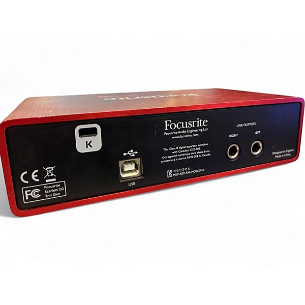 Used 2017 Focusrite Scarlett 2i2 Gen 2 Audio Interface