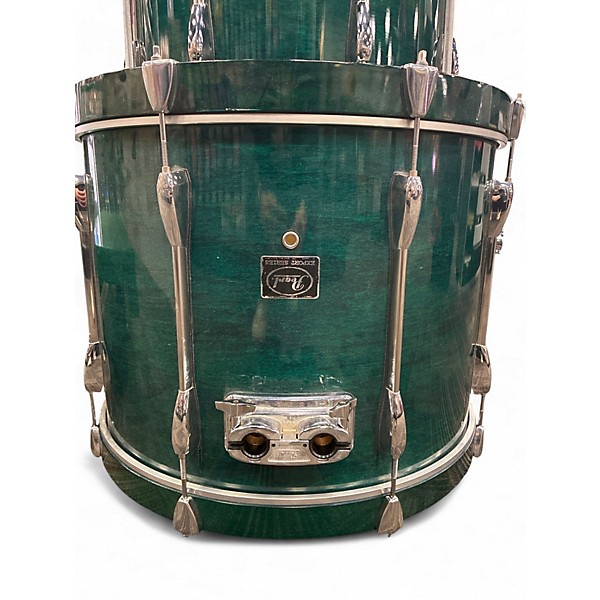 Used Pearl 5 Piece Export Emerald Green Drum Kit