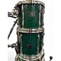 Used Pearl 5 Piece Export Emerald Green Drum Kit
