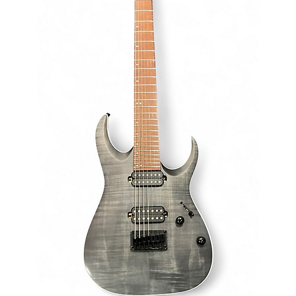 Used Ibanez RGA74 Trans Gray Solid Body Electric Guitar