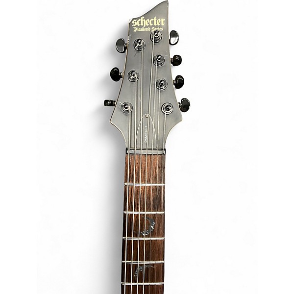 Used Schecter Guitar Research Damien 7 String Satin Black Solid Body Electric Guitar