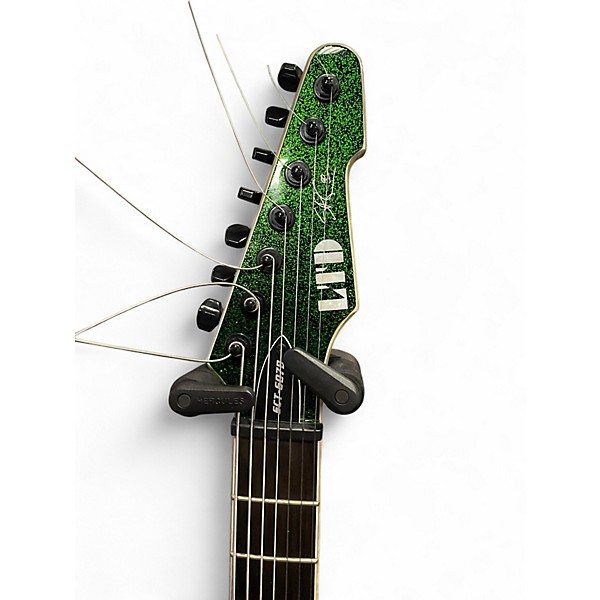 Used ESP LTD SCT607B Stephen Carpenter Signature 7 String Metallic Green Solid Body Electric Guitar