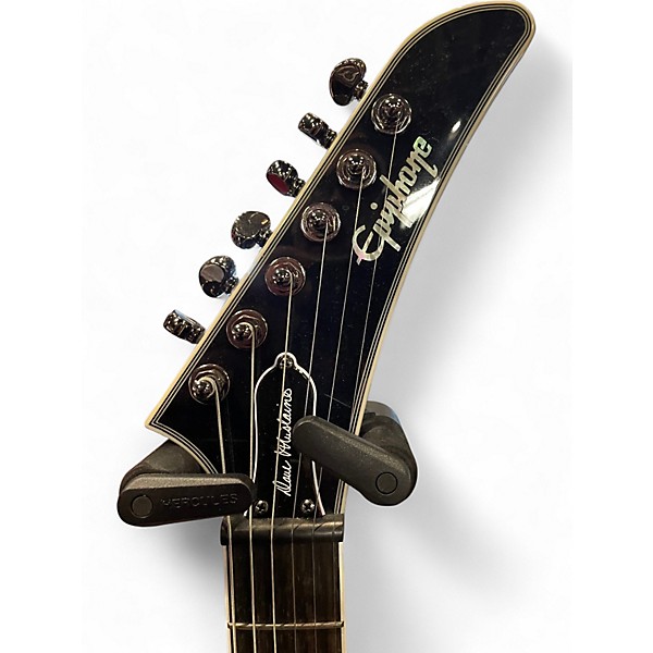 Used Epiphone Dave Mustaine Flying V Black Solid Body Electric Guitar