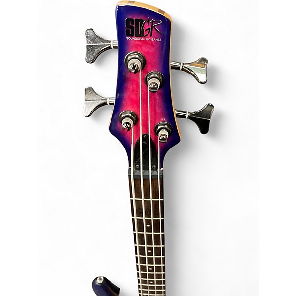 Used Ibanez SR400 Violet Ocean Sunset Burst Electric Bass Guitar